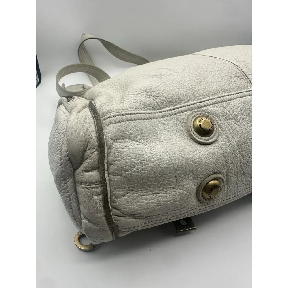 Marc by Marc Jacobs White Leather Multi-Pocket Handbag